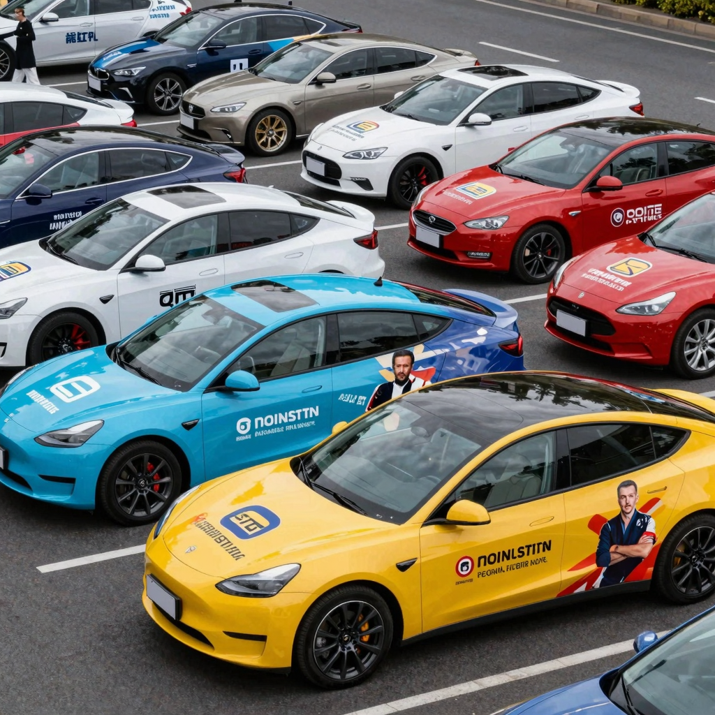 Fleet of Wrapped Cars