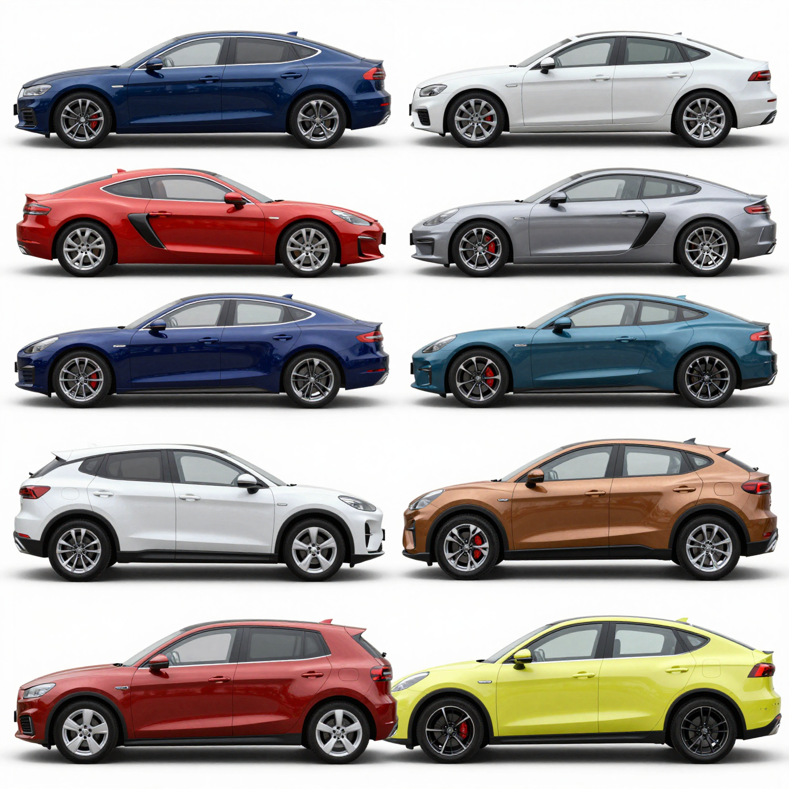 Various types of car wraps