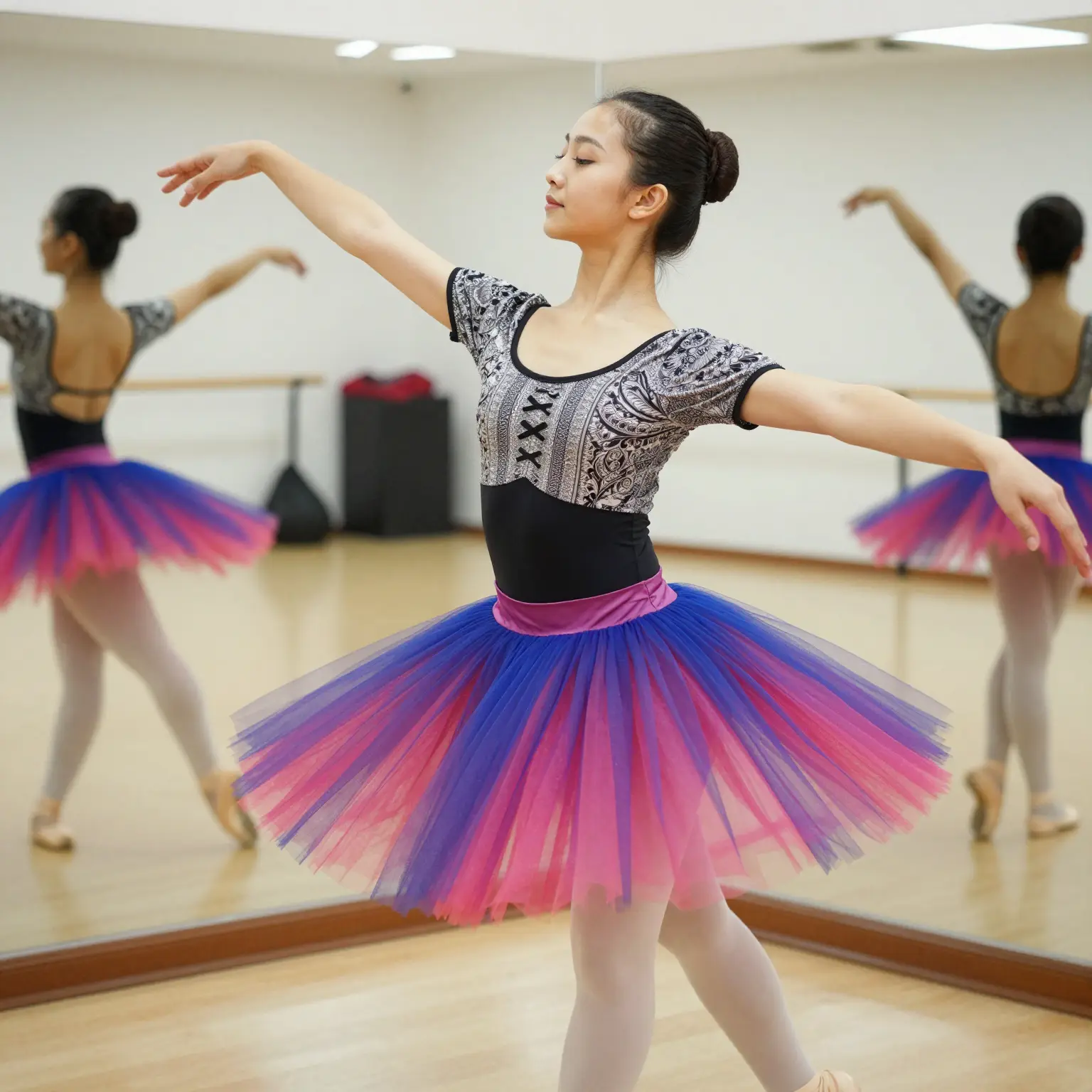 Dancer in Shirt With Tutu